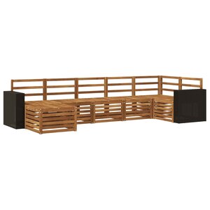 vidaXL Ensemble de canapés d'extérieur 7 pc Naturel