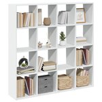vidaXL Bibliothèque blanc 137 5x29x137 5 cm bois d'ingénierie