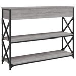 vidaXL Table console sonoma gris 100x28x75 cm bois d'ingénierie