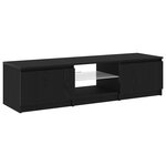 vidaXL Meuble TV Noir 140 x 38.5 x 36 cm Bois d'ingénierie