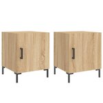 vidaXL Tables de chevet 2 Pièces chêne sonoma 40x40x50 cm bois ingénierie