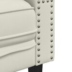 vidaXL Canapé Chesterfield avec traversins 2 places crème velours