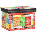 vidaXL Cabinet de chevet avec tiroir 2 Pièces Multicolore 40 x 30 x 28 cm