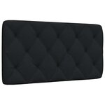 vidaXL Coussin de tête de lit noir 100 cm tissu