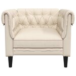 vidaXL Fauteuil Chesterfield lin