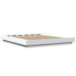 vidaXL Cadre de lit avec lumières LED sans matelas blanc 160x200 cm