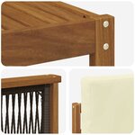 vidaXL Ensemble de canapés d'extérieur 5 pc Naturel et Crème Polyester