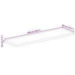 vidaXL Dessus de table rectangulaire bois massif de manguier brut