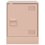 vidaXL Tables de chevet 2 Pièces rose 34 5x39x44 cm acier