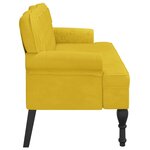 vidaXL Banc avec dossier jaune 119 5x64 5x75 cm velours