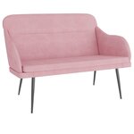 Banc banquette rose 110 x 76 x 80 cm velours 02_0010691