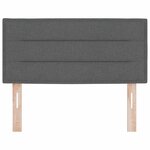 vidaXL Tête de lit LED Design Lignes Gris Foncé 100 cm Tissu