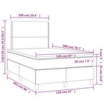 vidaXL Sommier à lattes de lit et matelas et LED Noir 120x200 cm Tissu