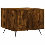 vidaXL Table basse Chêne fumé 50x50x40 cm Bois d'ingénierie