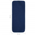 vidaXL Tapis d'escalier 15 Pièces 60x25 cm Bleu marine Rectangulaire
