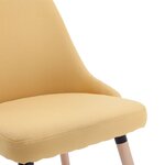 vidaXL Chaises à manger lot de 2 jaune tissu