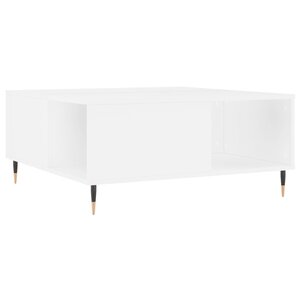 vidaXL Table basse blanc 80x80x36 5 cm bois d'ingénierie