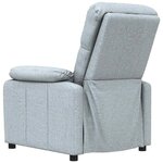 vidaXL Fauteuil inclinable Gris clair Tissu