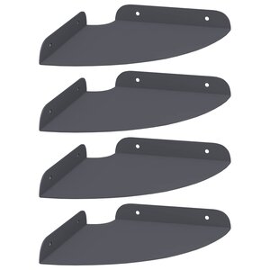 vidaXL Étagère Flottante d'Angle 4 pc Anthracite 18 x 18 x 2 cm