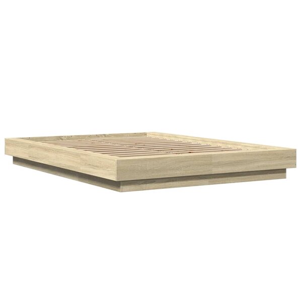 vidaXL Cadre de lit chêne sonoma 120x190 cm bois d'ingénierie