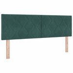 vidaXL Lit à ressort LED avec matelas Vert foncé 140 x 200 cm Velours