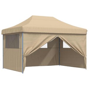 vidaXL Tente de fête 279 x 410 x 315 cm Beige Tissu Oxford
