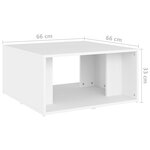 vidaXL Tables basses 4 Pièces Blanc 33x33x33 cm Aggloméré