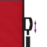 vidaXL Auvent latéral rétractable rouge 120x500 cm