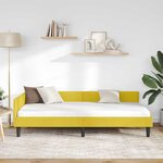 vidaXL Cadre de lit d'angle avec tête de lit Jaune 100 cm x 200 cm