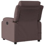 vidaXL Fauteuil de massage inclinable Marron foncé Tissu