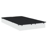 vidaXL Chaise longue à 2 places avec coussins blanc résine tressée