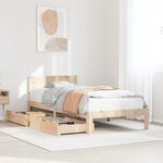 vidaXL Cadre de lit avec tiroirs sans matelas 75x190 cm