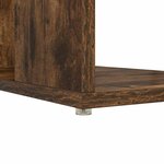 vidaXL Bureau avec Rangement Chêne fumé 130 x 50 5 x 75 cm