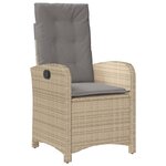 vidaXL Ensemble à manger de jardin et coussins 9 Pièces mélange beige