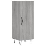 vidaXL Buffet Sonoma gris 34 5x34x90 cm Bois d'ingénierie