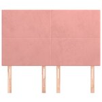 vidaXL Tête de lit Rose 144x5x118/128 cm Velours