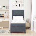 vidaXL Lit à ressorts avec matelas Gris foncé 80 x 200 cm Velours