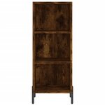 vidaXL Buffet haut Chêne fumé 34 5x34x180 cm Bois d'ingénierie
