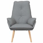 vidaXL fauteuil Gris clair 69 x 74 x 93 cm Tissu Sherpa