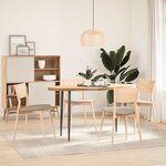 vidaXL Dessus de table 140x60x4 cm bois de chêne massif ovale