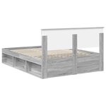 vidaXL Cadre de lit Gris Sonoma 140 x 200 cm Bois d'ingénierie
