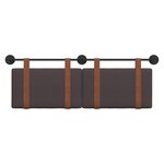 vidaXL Tête de lit suspendue Marron foncé PU antique