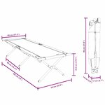 vidaXL Lit de camping pliant Motif de feuille Tissu Oxford