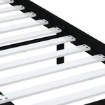 vidaXL Cadre de lit sans matelas noir bois massif 140x190 cm