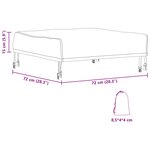 vidaXL Housse de Table 72 x 72 x 15 cm Carré Imperméable Noir