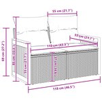 Ensemble de 8 Pièces de Canapé de Jardin avec Coussins Beige Rattan Poly Acacia