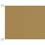 vidaXL Auvent vertical Beige 100x600 cm Tissu oxford