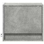 vidaXL Table de chevet murale avec lumières LED gris béton