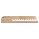 vidaXL Cadre de lit surélevé Marron 100 x 210 cm Bois massif en pin