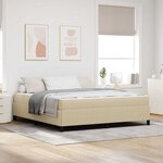vidaXL Cadre de lit avec matelas Gris Vert Clair 180 x 200 cm tissu